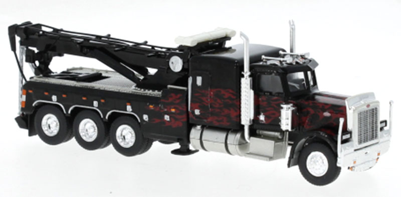 1973 Peterbilt 359 Wrecker in Black with Red Flames - 86278