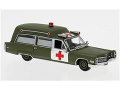 BREKINA #19789 - US Army - 1966 Cadillac Miller Meteor Ambulance in Green