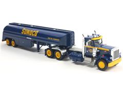 BREKINA #86296 - Sunoco - 1973 Peterbilt 359 with Tank-SZ Trailer