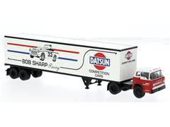 BREKINA #86330 - Datsun / Bob Sharp Racing - 1970 Ford C-Series with Box Trailer
