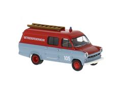 BREKINA #93496 - Fire Service - 105 Betriebsfeuerwehr - 1970 Ford Transit Van