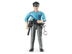 60050 - Bruder Toys Policeman with Light Colored Skin and Accessories
