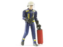 60100 - Bruder Toys Fireman with Accessories Bruders Bworld Series
