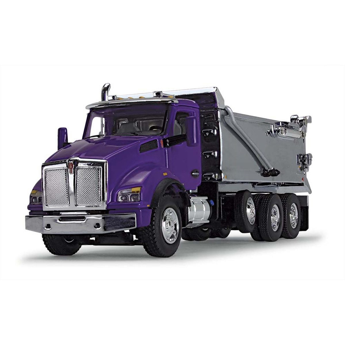 Kenworth T880 Rogue Dump Truck in Purple and Chrome - 60-1414