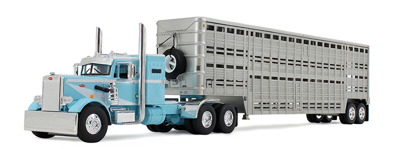 Peterbilt Model 351 with 36 Vintage Sleeper in Blue and White with