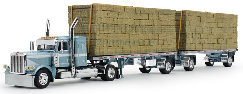 Peterbilt Model 389 Semi Truck with 36 Flat Top Sleeper in Pacific