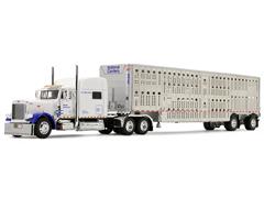 DCP #69-2306 - National Carriers - Peterbilt Model 379 with 70 Mid-Roof Sleeper Cab Pulling Wilson Silverstar Livestock Trailer - Legacy Series #5