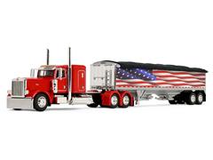 DCP #69-2367 - Wilson USA 250 - Peterbilt Model 389 with 48 Flat Top Sleeper in Red Pulling 43 Wilson Pacesetter High Side