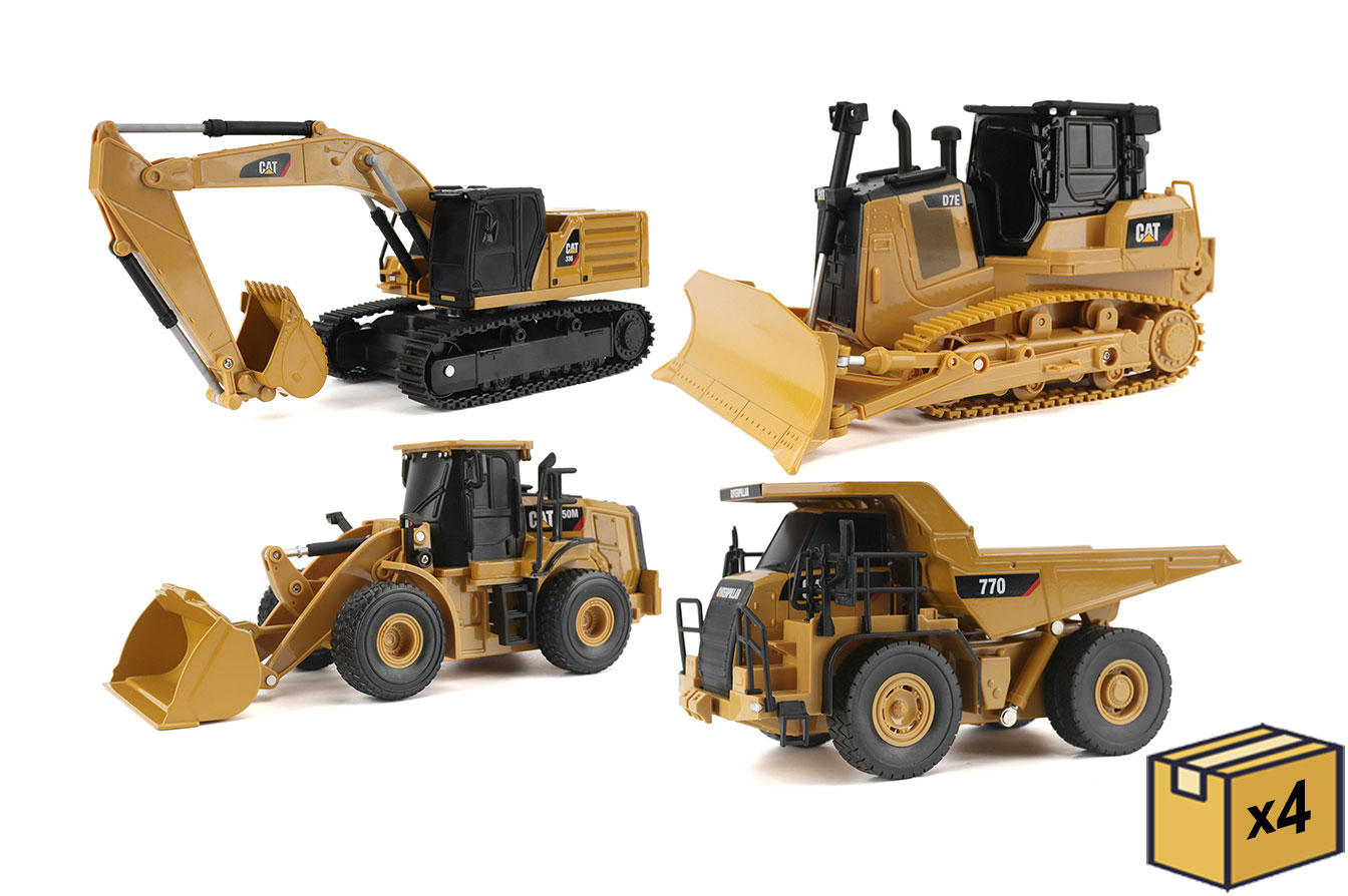 Caterpillar Diecast Earth Movers 16-Piece Factory Sealed CASE