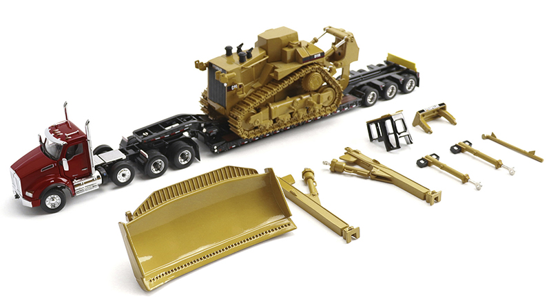 L15 ハウストレーラー 1/100 Kenworth T880 Cab Tandem and Trail King TK120 Lowboy with