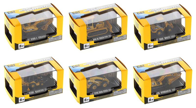 Caterpillar Micro-Constructor Series 6-Piece Set in Display Box