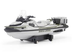DIECAST MASTERS #60041 - Sea-Doo Spark Fishpro Apex 300 with Roller Stand in White with Green Accents