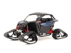 DIECAST MASTERS #68008 - Can-Am Maverick X3 X RS Turbo RR ATV with Winter Snow Tracks in Black and Blue