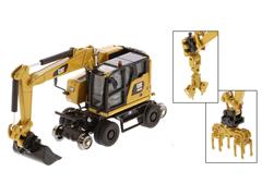85656 - Diecast Masters Caterpillar M323F Railroad Wheeled Excavator Cat Yellow