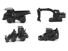 DIECAST MASTERS #85996B-PACK-A - Caterpillar MINI Constructors 4-Pack in Black