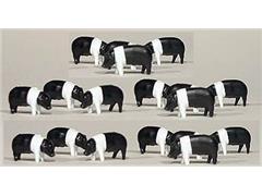 12663-25 - ERTL Toys Pigs_Hogs Hampshire Black and White Bag of