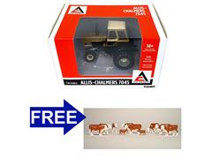ERTL #16426-SP-COMBO - Allis-Chalmers 7045 Tractor with Dual Rear Wheels - Special Gold Chase Unit