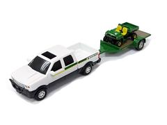 ERTL #37510T-A - John Deere Pickup in White with Flatbed and Gator