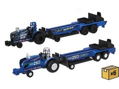 ERTL #37940C-CASE - New Holland Puller Tractor with Sled 12-Piece CASE