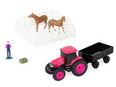 ERTL #37974A-1 - Case IH Tractor with Stakebed Trailer 10-Peice Playset
