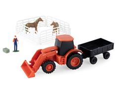 ERTL #37976A-1 - Kubota 10-Piece Farm Playset with Front Loader