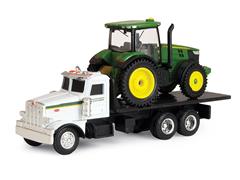45410 - ERTL Toys John Deere Peterbilt 367 Flatbed Straight Truck