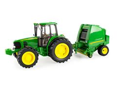 46180 - ERTL Toys John Deere 7330 Tractor and 854 Baler