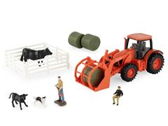 ERTL #47708 - Kubota Tractor with Loader 15-Piece Farm Playset