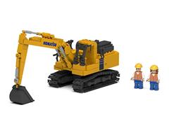 90-0552 - First Gear Replicas Komatsu Tracked Excavator Building Blocks Set