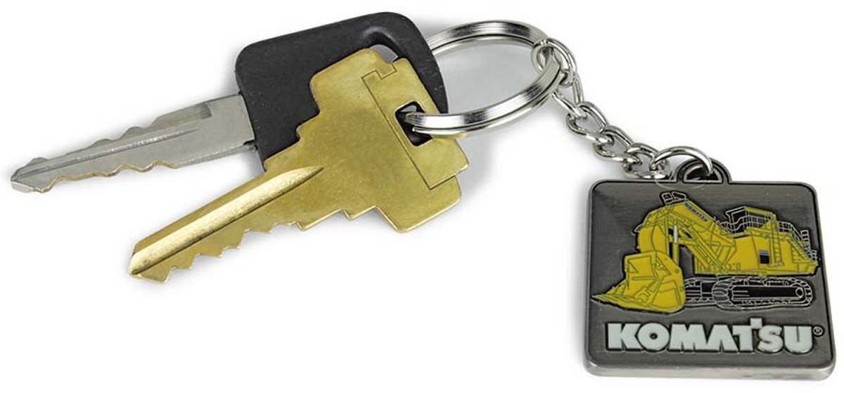 Komatsu - Two-sided Excavator and Mining Dump Truck Keychain - 90-0592