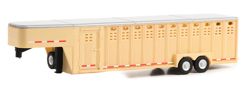 26 Vertical Three Hole Gooseneck Livestock Trailer in Beige