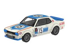 GREENLIGHT #235110-B - 1971 Nissan Skyline Hakosuka with Custom Wheels and Yellow Roll Cage in White