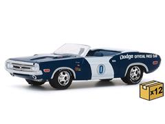 30145-CASE - Greenlight Diecast 1971 Dodge Challenger Convertible Ontario Motor Speedway