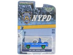 GREENLIGHT #30236-SP - New York City Police Dept NYPD - 1987 GMC Sierra K2500 with Drop in Tow Hook