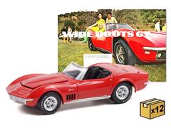 30248-CASE - Greenlight Diecast Goodyear Vintage Ad Cars 1969 Chevrolet Corvette