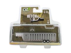 GREENLIGHT #30420-SP1 - 26 Vertical Three Hole Gooseneck Livestock Trailer in Raw Body Grey - Hitch Tow Trailers