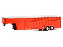 30421 - Greenlight Diecast 26 Vertical Three Hole Gooseneck Livestock Trailer