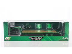 GREENLIGHT #30485-SP2 - Gooseneck Trailer in Green Chrome with Red and White Conspicuity Stripes