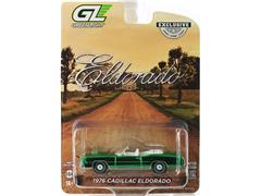 GREENLIGHT #30523-SP1 - 1976 Cadillac Eldorado Convertible in Green Chrome with Bull Horns Hood Ornament