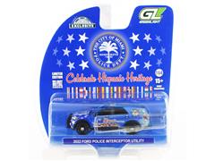 GREENLIGHT #30554-SP1 - Miami Police Department Hispanic Heritage Month Tribute - 2022 Ford Police Interceptor Utility with Blue Chrome Cab Roof