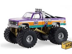 GREENLIGHT #30570-CASE - Chuck E Cheese Racing World and Hendrick Motorsports Collaboration - 1981 Chevrolet K-10 Monster Truck - 12 Pieces in a