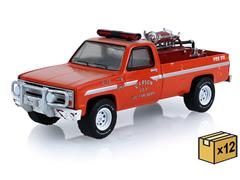 GREENLIGHT #30578-CASE - 1982 Chevrolet C20 Custom Deluxe Brush Truck - Carson Volunteer Fire Department Carson Virginia