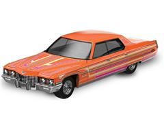 GREENLIGHT #30597 - 1972 Cadillac Coupe deVille in Mandarin Orange - Lowriders - Sergio Rocha Collaboration