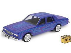 GREENLIGHT #30598-CASE - 1986 Chevrolet Caprice in Electric Blue Sergio Rocha Collaboration