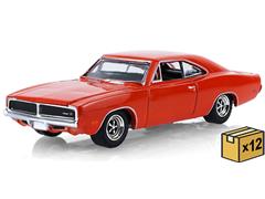 GREENLIGHT #30607-CASE - 1969 Dodge Charger R/T in Orange - Hazzard County