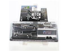 GREENLIGHT #31190-A-SP - 1969 Ford F-250 and 1969 Chevrolet Z/28 Camaro with Dan Fletcher and Enclosed Hauler Safety Safari in Raw Body Grey
