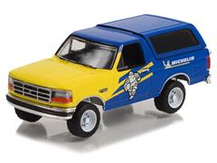 Greenlight Diecast Michelin Tires 1996 Ford Bronco XL Blue