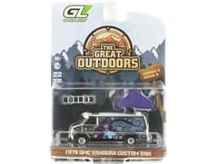 GREENLIGHT #38080-C-SP1 - 1978 GMC Vandura Custom Van in Silver Chrome - Wizard with Campotel Cartop Sleeper Tent