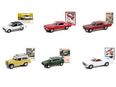 39090-CASE - Greenlight Diecast Vintage Ad Cars Series 6 6 Pieces