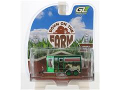 GREENLIGHT #48110-F-SP - Horse Trailer in Green Chrome with Custom Horse Wrap
